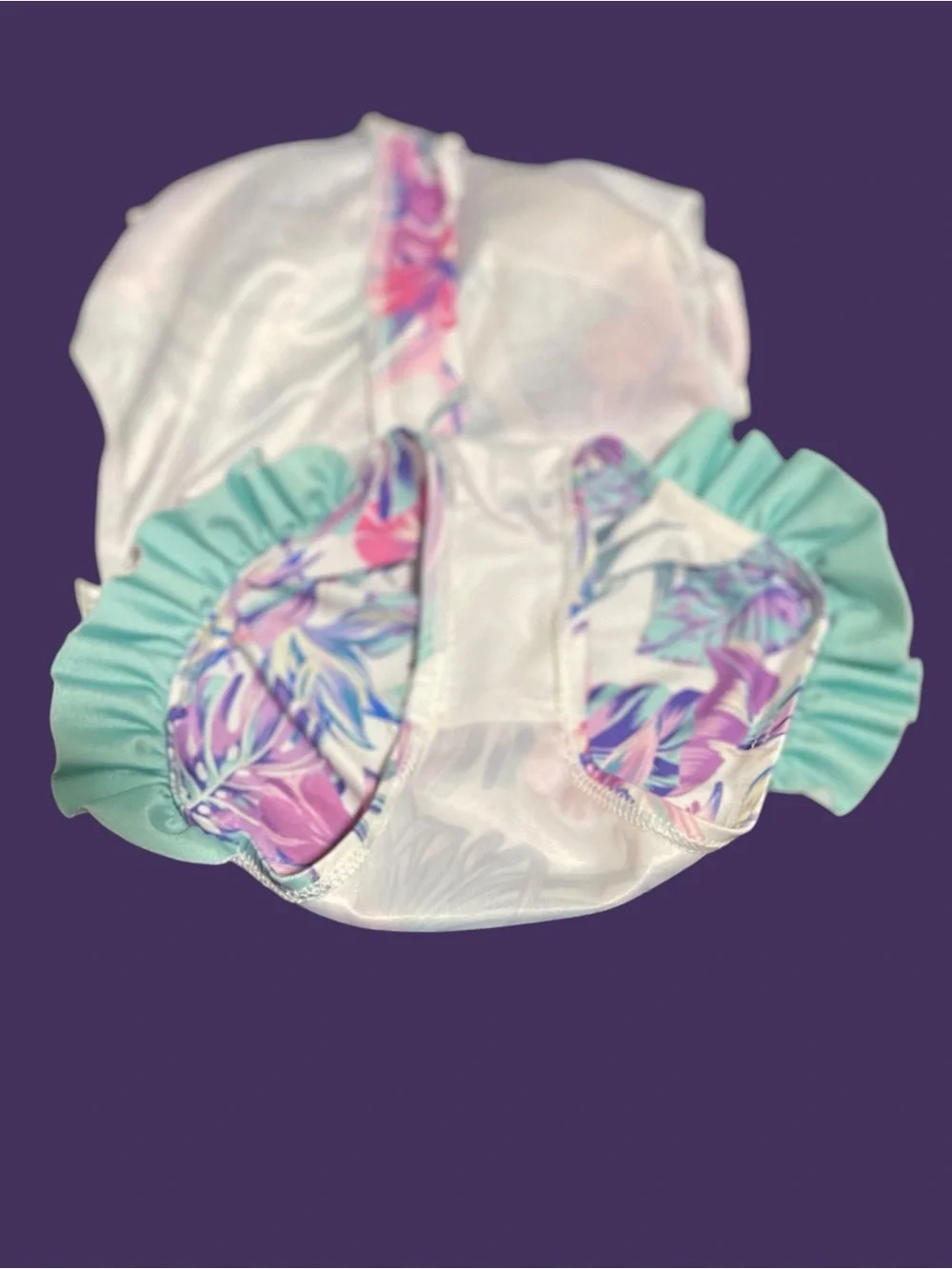 Kryssi Kouture Tropical Ruffle Rash Guard Swimsuit 12-24M